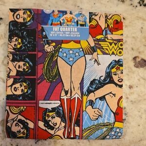 Wonder Woman Comic Fabric Fat Quarter NWT
